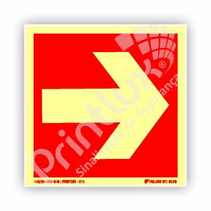 Seta Indicativa Equipamento Incêndio Direita | Cód. E14