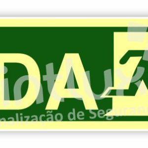 Sentido Saída de Emergência Direita | Cód. S13D
