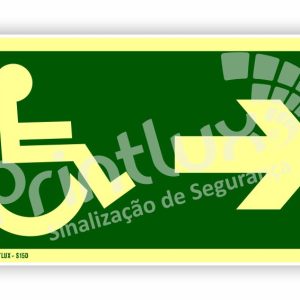 Sentido Saída Acessível Direita | Cód. S15D